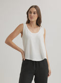 Scoop Neck Tank | White
