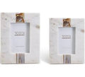 White Marble Agate Inlay Frame L
