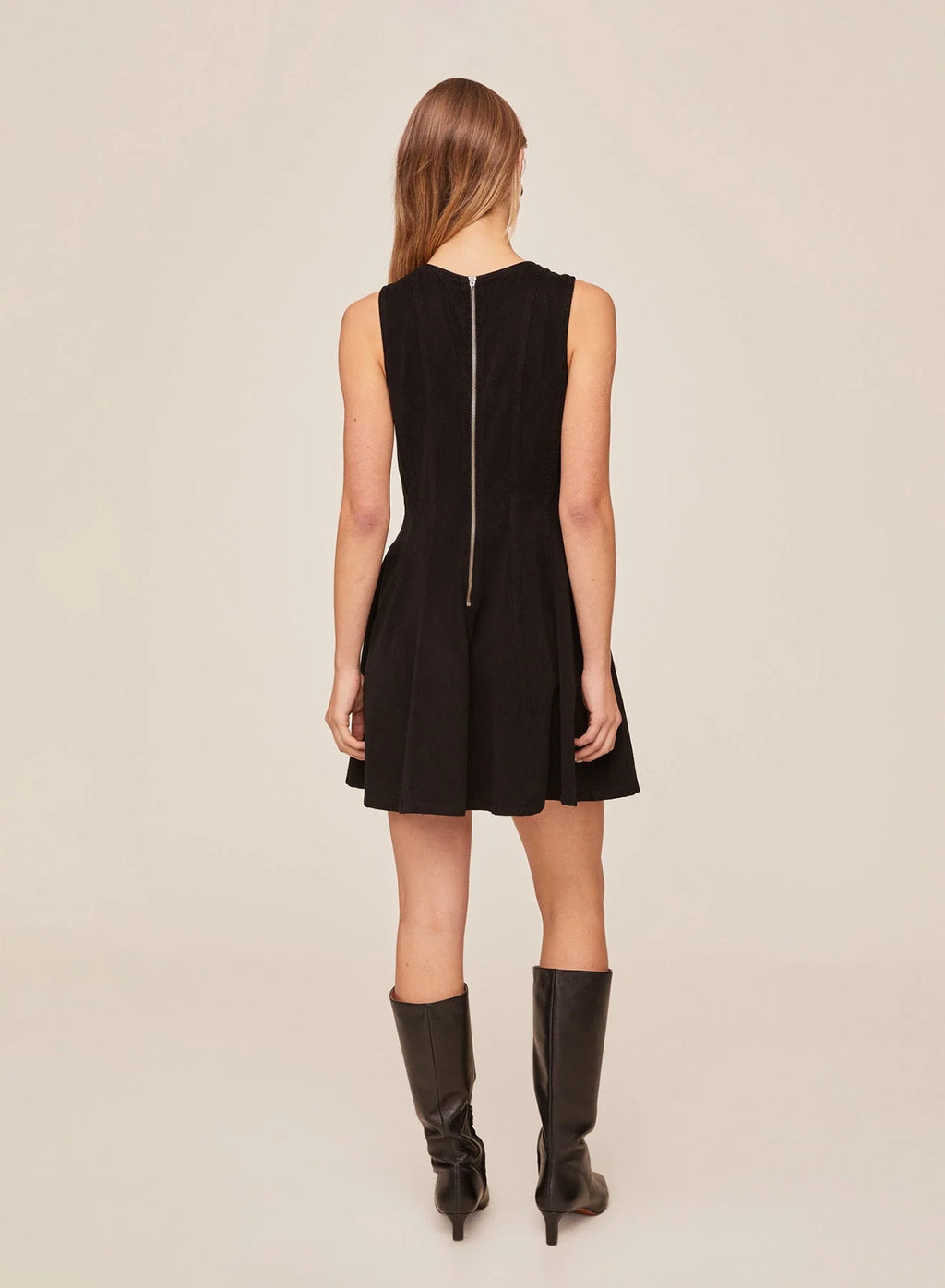 Bella Dahl Sleeveless Seamed Fit and Flare Dress - Black