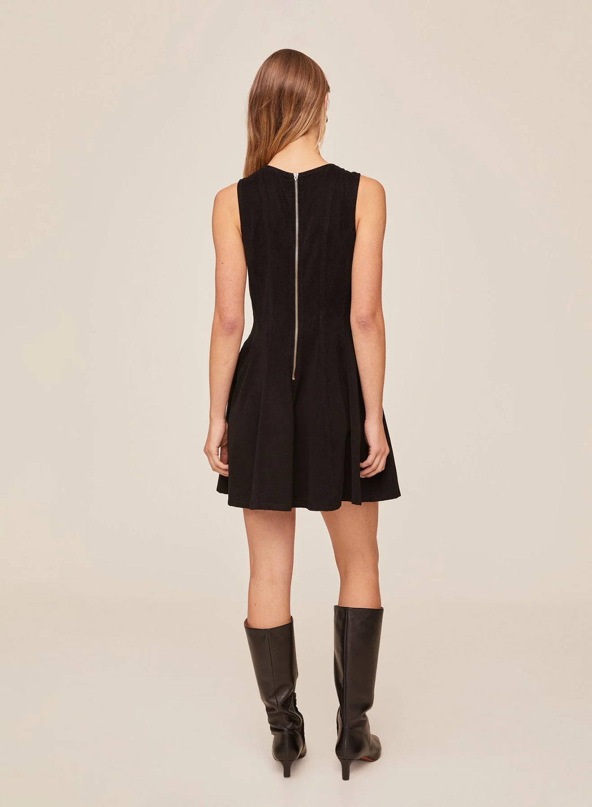 Bella Dahl Sleeveless Seamed Fit and Flare Dress - Black