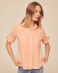 Split Back Button Down Golden Blush