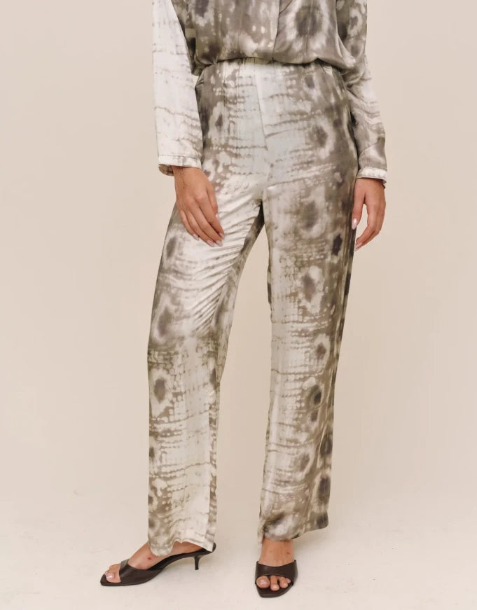 Seam Clean Waist Wide Leg Snake Print